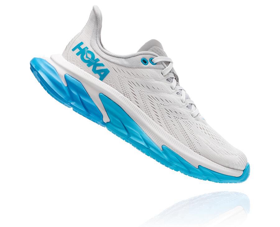 Hoka One One Clifton Edge Löparskor Dam - Vita/Blå - MBYKR-9103